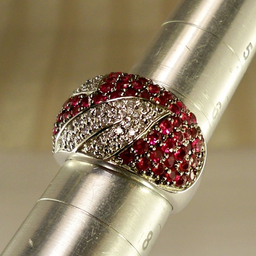 New Suzanne Somers Raspberry Red Cubic Zirconias … - image 6